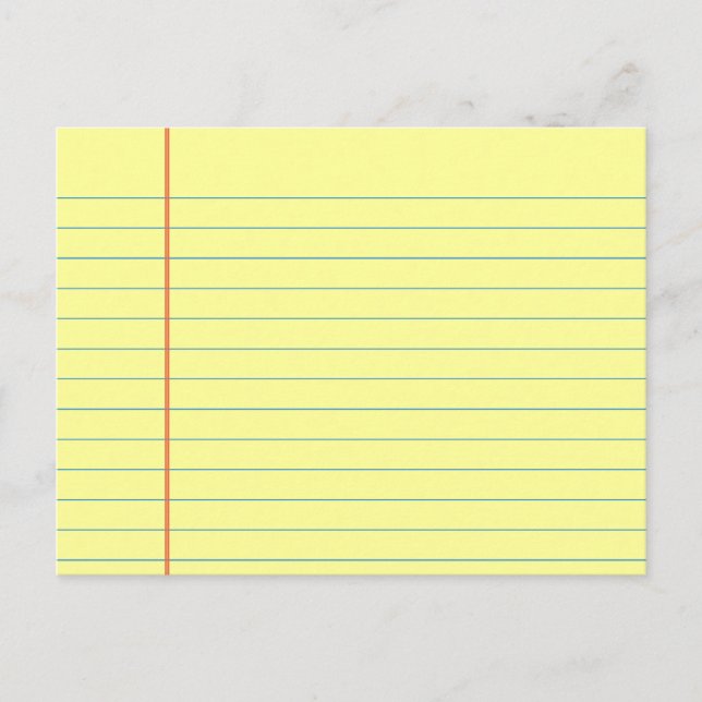 Legal Pad Pattern Postcard (Front)