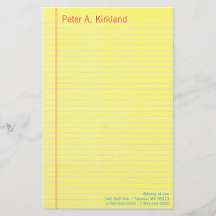 Legal Pad Stationery