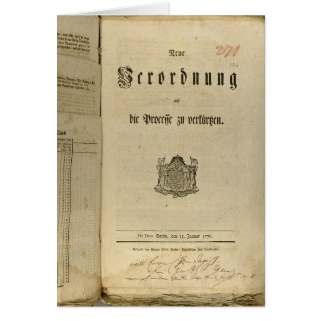 Legal Procedure of 1776 (Front)