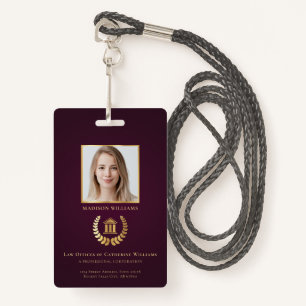 Legal Professional Business Photo Personalized Badge