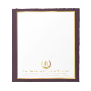 Legal Professional Custom Business Notepad