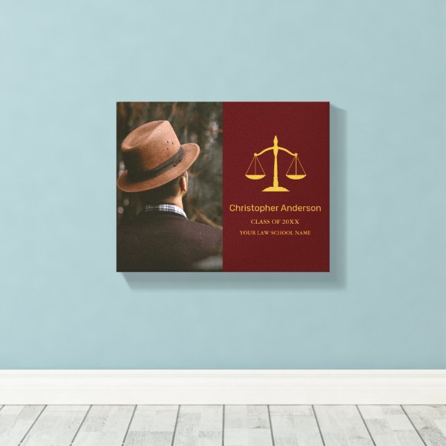 Legal Professional Graduation Party Canvas Print (Insitu(Wood Floor))