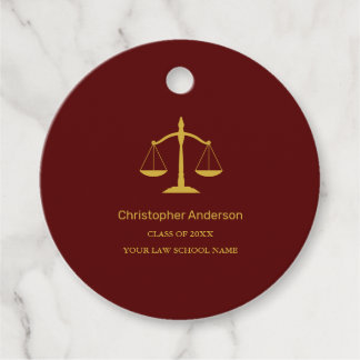 Legal Professional Graduation Party Favour Tags