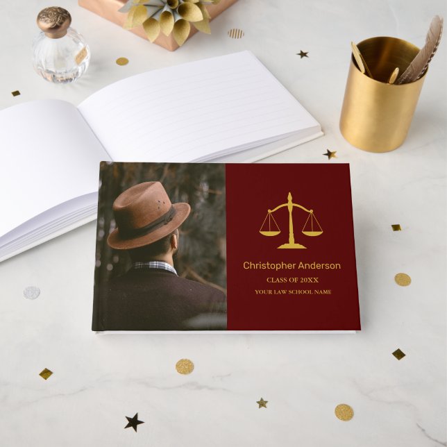 Legal Professional Graduation Party Guest Book (Front Open)