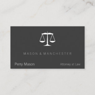 Legal Scales of Justice Attorney Business Card