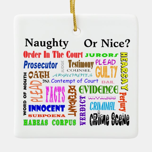 Legal Terms Christmas Ornament (Front)