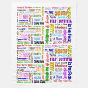 Legal Words English and Latin Blanket