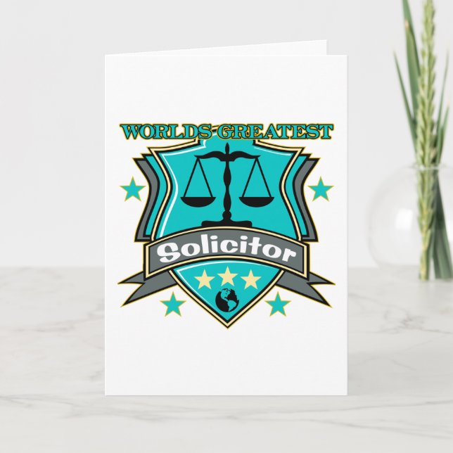 Legal World's Greatest Solicitor Card (Front)