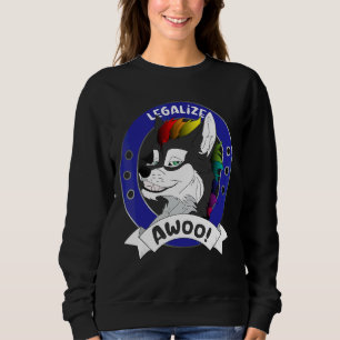 Legalize Awoo Gay Pride Furry Fandom Fursuiting Co Sweatshirt