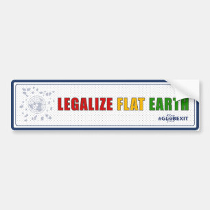 Legalize Flat Earth Bumper Sticker (blue)