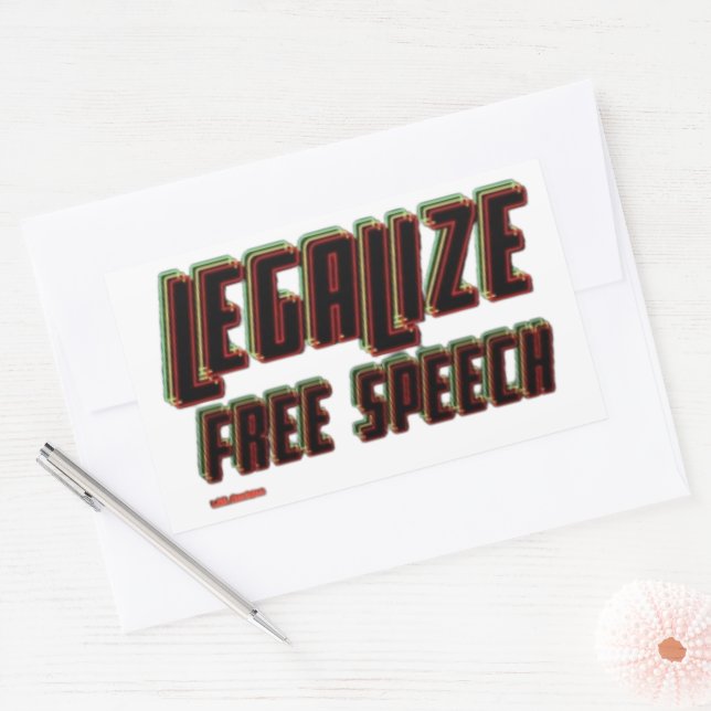 LEGALIZE FREE SPEECH  STICKER (Envelope)