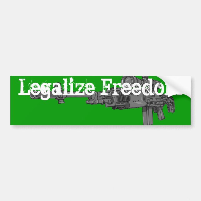 Legalize Freedom Bumper Sticker (Front)