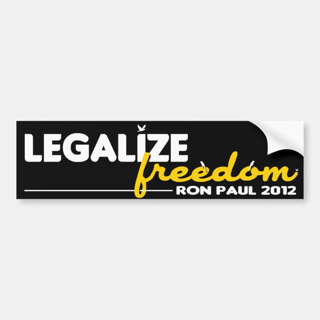 Legalize Freedom Bumper Sticker (Front)