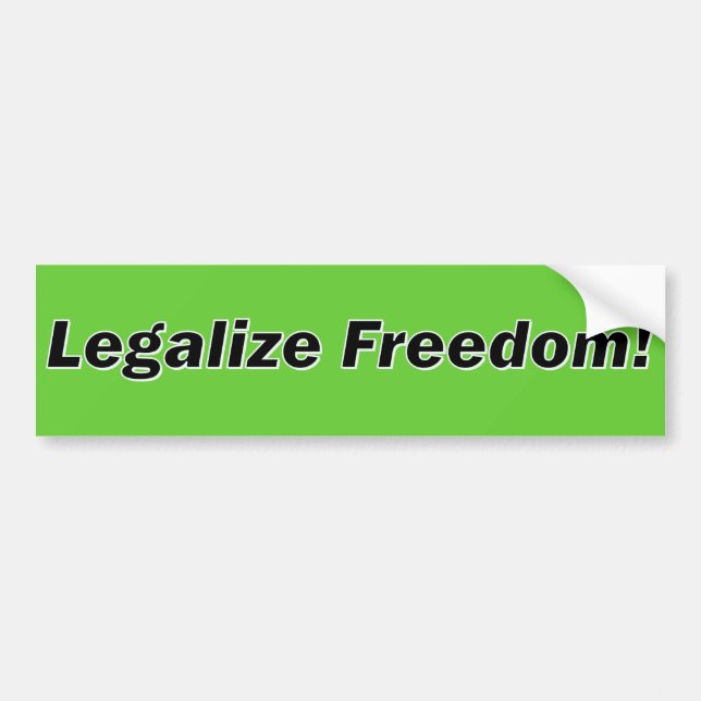 Legalize Freedom Bumper Sticker (Front)