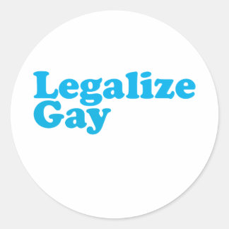 Legalize gay baby blue classic round sticker