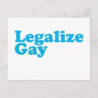 Legalize gay baby blue postcard