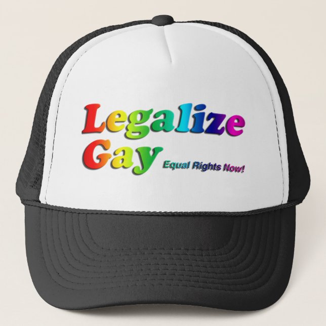 Legalize Gay Trucker Hat (Front)