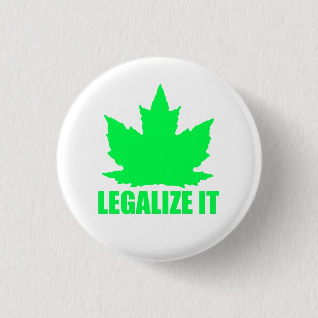 Legalize Maple 1 Inch Round Button (Front)