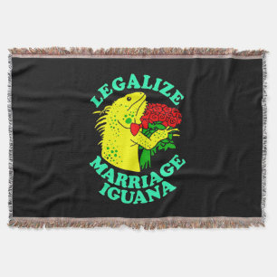 Legalize Marriage Iguana Throw Blanket