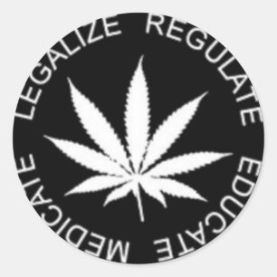 Legalize-Regulate Classic Round Sticker