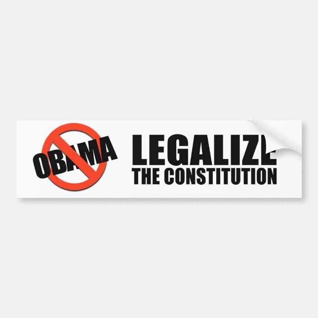 Legalize the constitution bumper sticker (Front)