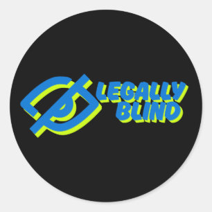 Legally Blind Black Sticker