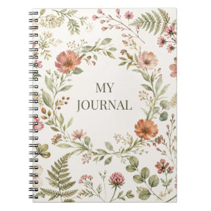 legant Botanical Floral Recipe Book