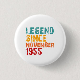 Legend 1955 70th Birthday Gifts for Men Women 70 Y 1 Inch Round Button