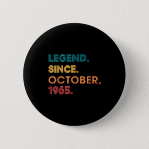 Legend 1965 60th Birthday For Men Women 60 Year Ol 2 Inch Round Button