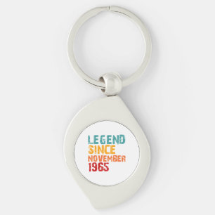 Legend 1965 60th Birthday Gifts for Men Women 60 Y Keychain