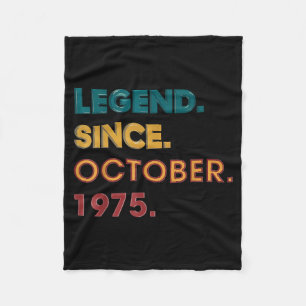 Legend 1975 50th Birthday For Men Women 50 Year Ol Fleece Blanket