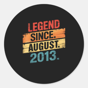 Legend 2013 12th Birthday Gifts For Boy Girl 12 Ye Classic Round Sticker