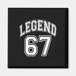 Legend 67 Number Varsity Team - 67th Birthday And  Magnet