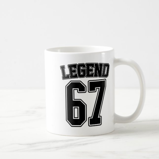 Legend 67 Six Seven Srts Number Varsity Team 67th  Coffee Mug (Right)