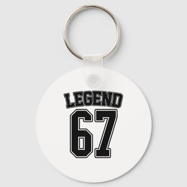 Legend 67 Six Seven Srts Number Varsity Team 67th  Keychain (Front)