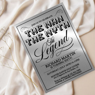 Legend Birthday, Man Birthday Invitation