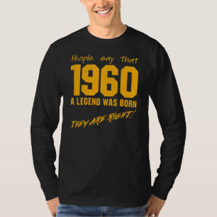 Legend Born 1960 Birthday Vintage Celebration T-Shirt