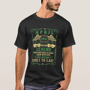 Legend Born April 1957 65Th Birthday Gifts Funny T-Shirt