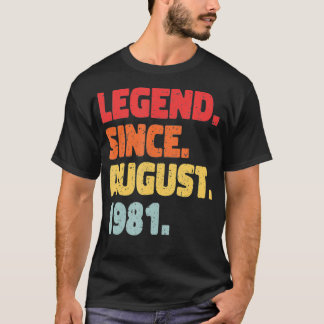 Legend Born August 1981 T-Shirt