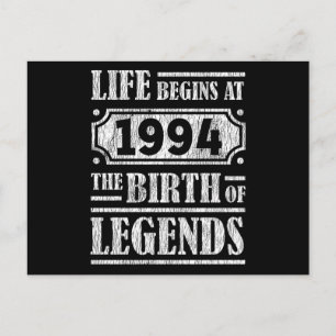 Legend Born in 1994 Retro Vintage Birthday Gift Postcard
