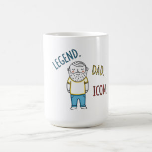 Legend. Dad. Icon. Father's Day Coffee Mug