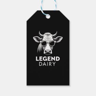 Legend Dairy Funny Farmer Cow Farmer Pun Graphic T Gift Tags