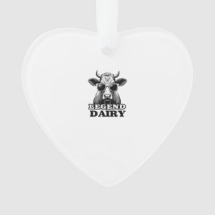Legend Dairy Funny Farmer Cow Farmer Pun Graphic T Ornament