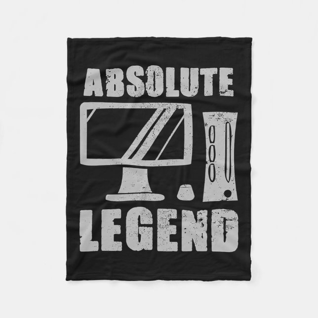 Legend Funny Video Game Player Quote Pc Gaming Rig Fleece Blanket (Front)