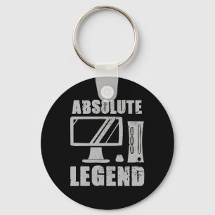 Legend Funny Video Game Player Quote Pc Gaming Rig Keychain