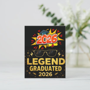 Legend Graduated 2026 Funny Graduation Design  pos Invitation