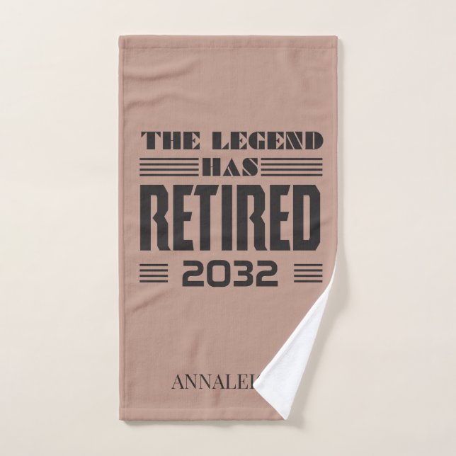 Legend Has Retired Personalized Boss Retirement Hand Towel (Hand Towel)