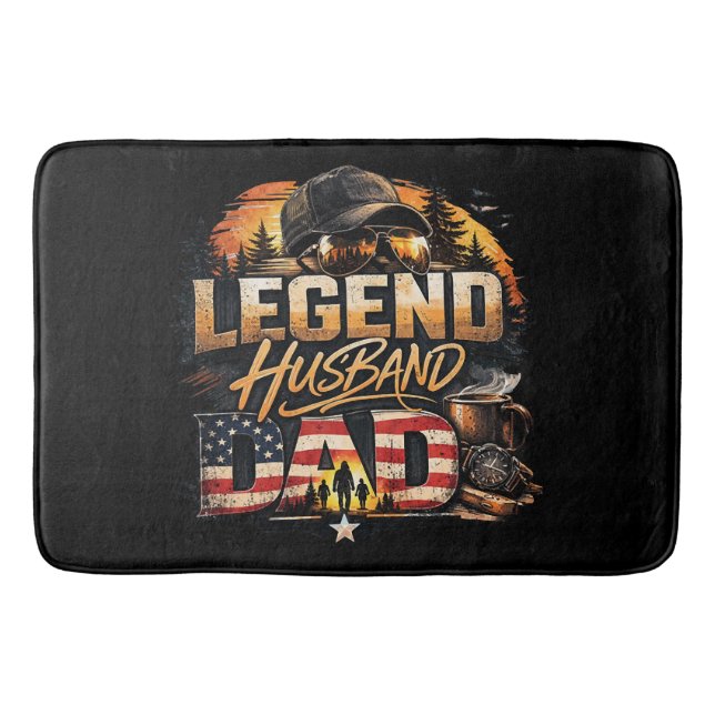 Legend Husband Dad Bath Mat (Front)