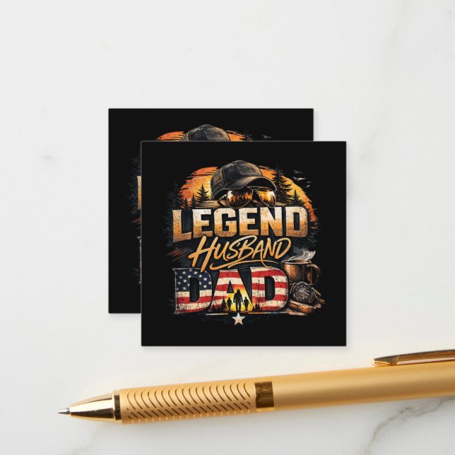 Legend Husband Dad Enclosure Card (Front/Back In Situ)