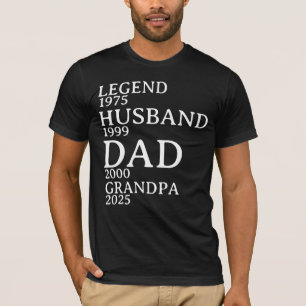 Legend Husband Dad Grandpa Personalized Years T-Shirt